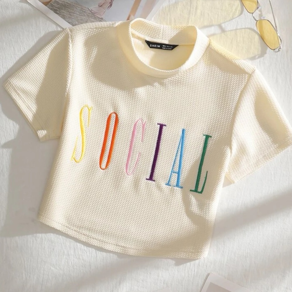 Brand New Crop Top. “Social”
